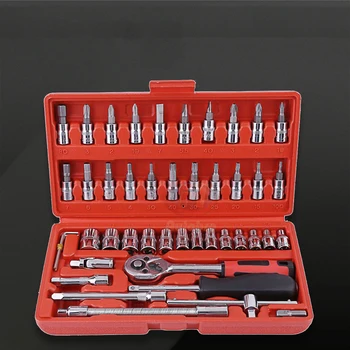 

46pcs Socket Ratchet Wrench Set Car Repair Tool Torque Wrench Combination Spanner