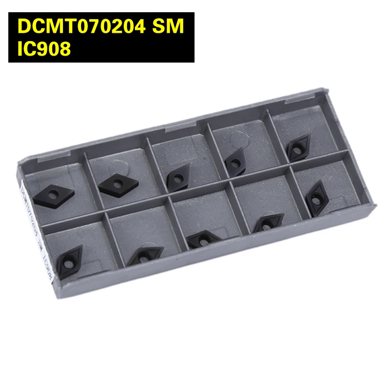 20 шт расточка инструменты DCMT2 1 DCMT070204 SM IC908/IC907 карбидная вставка для токарного