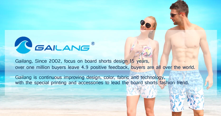 Gailang marca masculina praia shorts board troncos