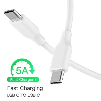 

Robotsky USB C to USB C Type C Cable Male to male 5A PD Fast Charging Data Charger Cable for MacBook Pro for Samsung for Google