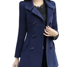 HEE GRAND/женский весенний Тренч из органической кожи, большие размеры, Женская куртка, женское полупальто, приталенное двубортное Смешанное пальто WWN717