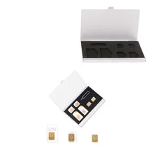 ANENG моноlayer алюминиевый сплав 1 карта Pin+ 6 SIM карта чехол для смартфона с держателем Коробка Для Хранения Чехол серебристый