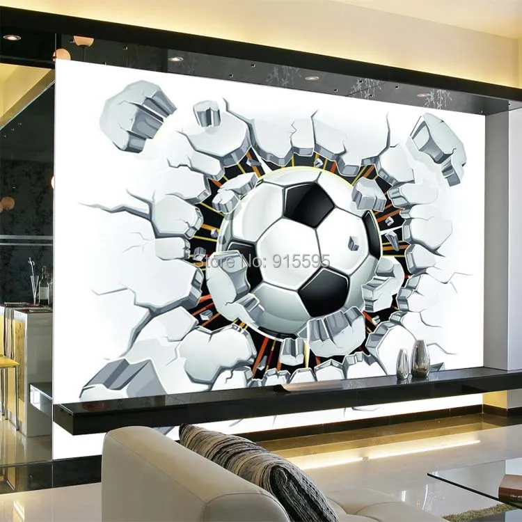 3D футбол обои Спорт фон Фреска гостиная диван спальня футбол ТВ фон на заказ любой размер настенная фреска обои