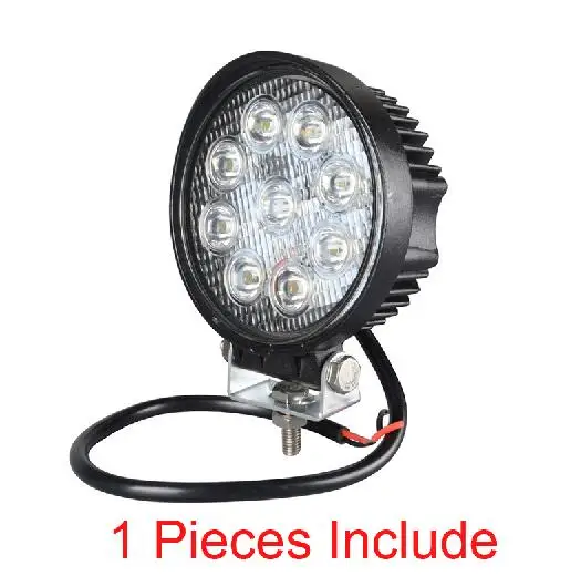 2 шт. 12 В 24 в 27 Вт светодиодный автомобильный рабочий светильник, мотоциклетные лампы, точечный светодиодный светильник, светодиодный автомобильный противотуманный светильник для внедорожника для Jeep Toyota - Цвет: 1 pieces 27W