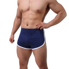 Летние мужские шорты для бега, кототкое быстросохнущее хлопковое, Мужская тренировка бодибилдинг, спортивные штаны для бега, по бокам