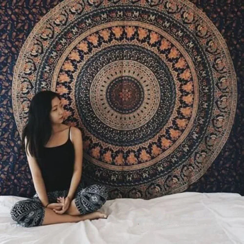 

Mandala Tapestry Polyester 230*150 CM Wall Hanging Carpet Throw Yoga Mat for Home Bedroom Art Decoration Rug