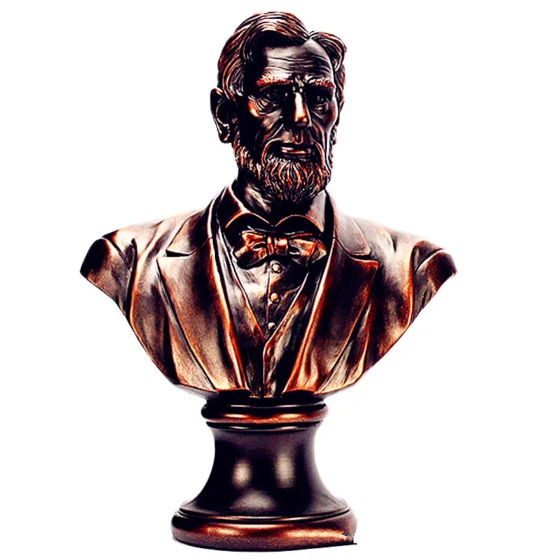 

Gypsum United States of America Statue Abraham Lincoln Bust Statesman Teaching Aids Resin Art & Craft Home Decorations L2340