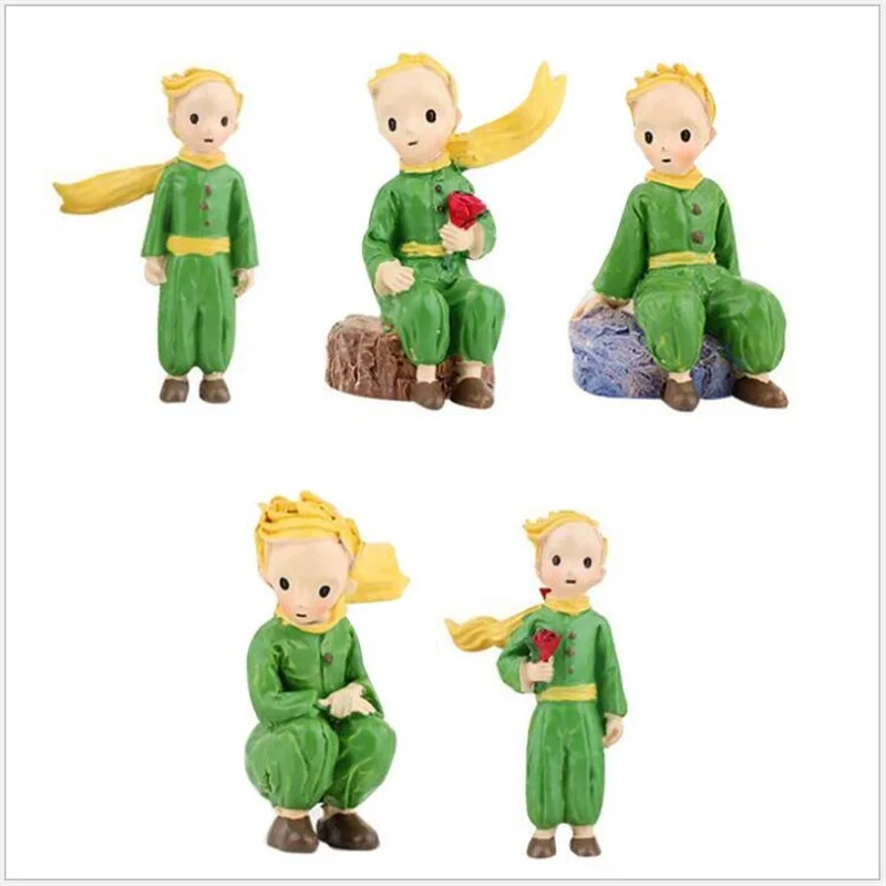 Hot sale 5 styles The little prince Rose Mininatures Figurines resin craft ornaments home decoration Christmas birthday gift