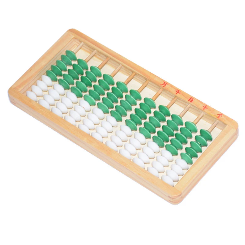 

Bamboo Fence Nine Beads Abacus White Green Color Children Elementary School Students Mathematics Educational Intelligence Toys