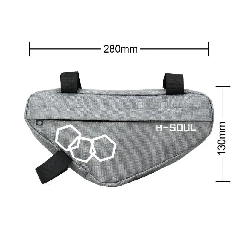 Perfect 1pc Polyester Front Tube Bicycle Triangle Bags Waterproof Bike Frame Bag Phone Saddle Strap-On Pouch Bicycle Accessories 5
