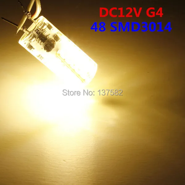 

LED G4 Lamp 6W 48pcs SMD3014 G4 DC12V LED Bulb Lamp Replace 30W halogen lamp Warm White/Cold White