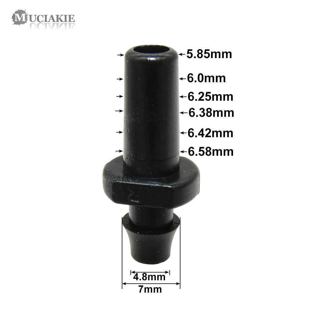 50 шт. OD 5.8 6.4mm с коническим отверстием производства x 1/4 ''Barb разъемы