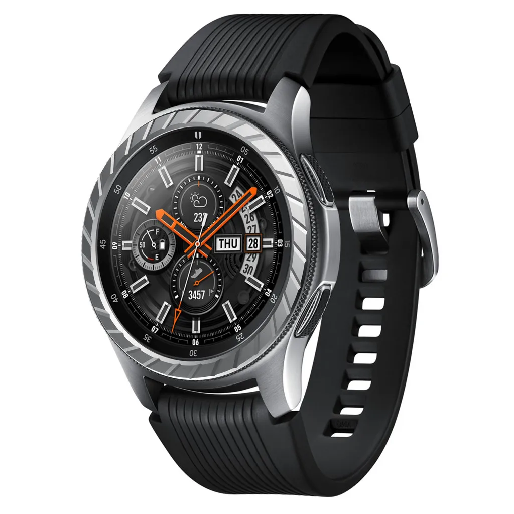 Смарт-часы крышка для samsung Galaxy watch 46 мм ободок кольцо клейкая крышка против царапин Металл# P3