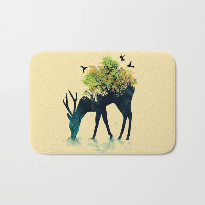 40*60cm decoration stair mats cool fighting deer pattern carpets waclome home door rugs for entrance door home decor craft 40*60cm decoration stair mats cool fighting deer pattern carpets waclome home door rugs for entrance door home decor craft