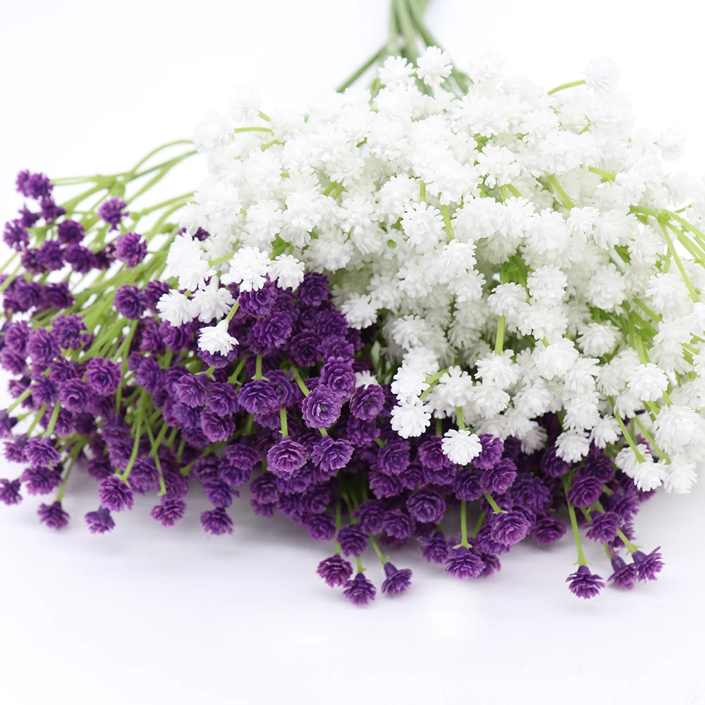 Элегантные детские дышащие Gypsophila пластиковые искусственные цветы для свадебной вечеринки Дома Офиса искусственный цветок для декорирования Свадебные букеты