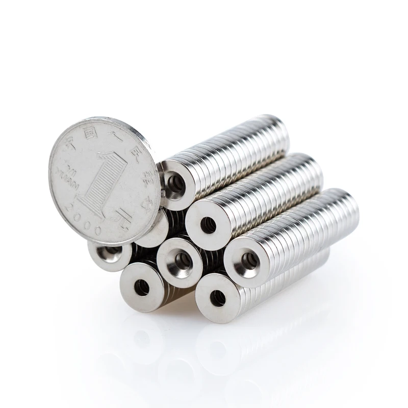 20Pcs N52 Neodymium Magnet Ring 10x3mm With 3mm Hole Small Round Super Powerful