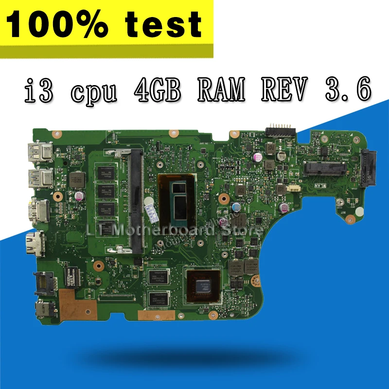 X555LD Motherboard i3 4GB REV3.6 For ASUS X555LD X555LP X555L F555L