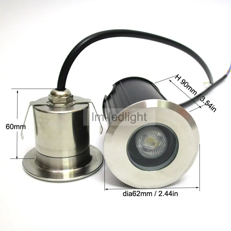 

IP68 recessed led floor lights 12V dia62mm warm/netural/pure white stainless steel outdoor led deck lights free ship 10PCS