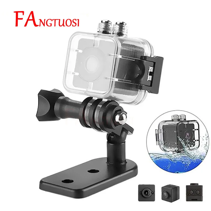 Goedkoop FANGTUOSI HD Waterdichte Mini Camera SQ12 1080 P Infrarood Night Video Recorder Sport Digitale Camera Ondersteuning Tf kaart Camcorder DVR