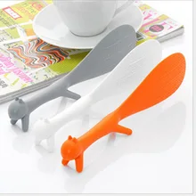 1 шт. Бытовая супер практичная милая белка ложка без прилипания пищевая ложка может выдержать цвет отправляется случайным образом