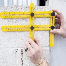 Four-Sided Ruler Measuring Instrument angle-ize Template Angle Tool Mechanism Slides For Handmen Builders Handymen Craftsmen binoax aluminum alloy four sided ruler measuring instrument template angle tool mechanism slides with laser engraving