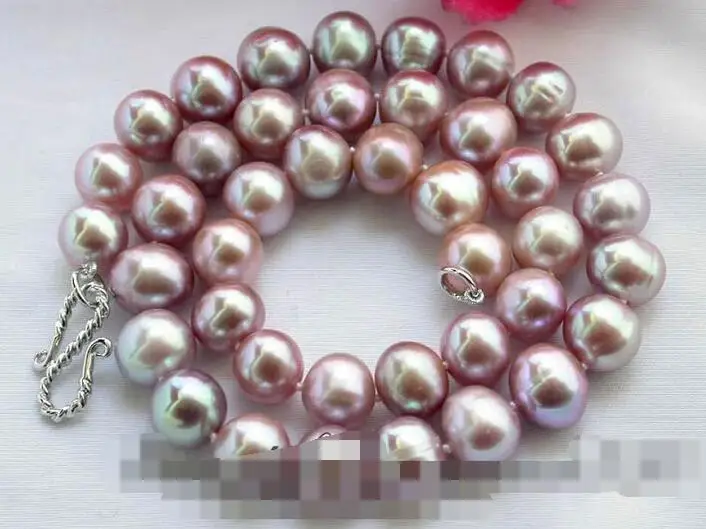 

song voge gem nanJ1265 round purple freshwater pearl necklace