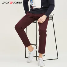 Jack Jones мужские весенние однотонные брюки кэжуал прямые облегающие Модные брюки из лайкры мужские брюки уличная одежда | 217114504