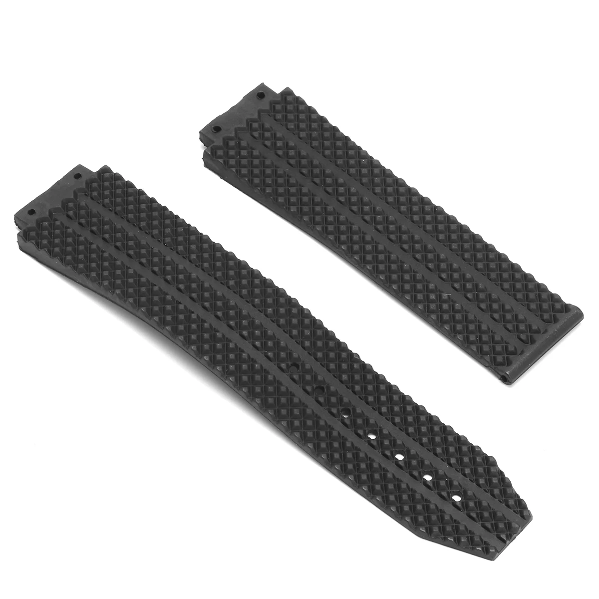 

Rubber Silicone Wristband 25mm Watchband Black Watch Band Replacement Strap Bracelet Without Buckle