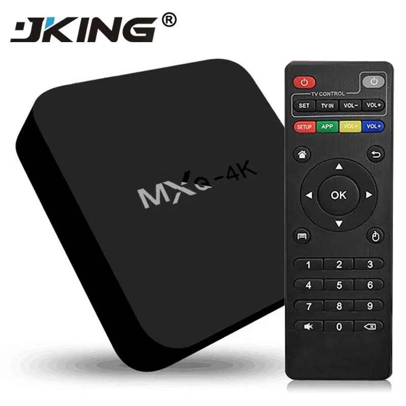 

JKING Android 7.1 MXQ Allwinner H3 Quad Core 64Bit TV Box 4K VP9 HDR H.265 HD 2.0 WIFI 2.4G 1G RAM 8G ROM PK MXQ