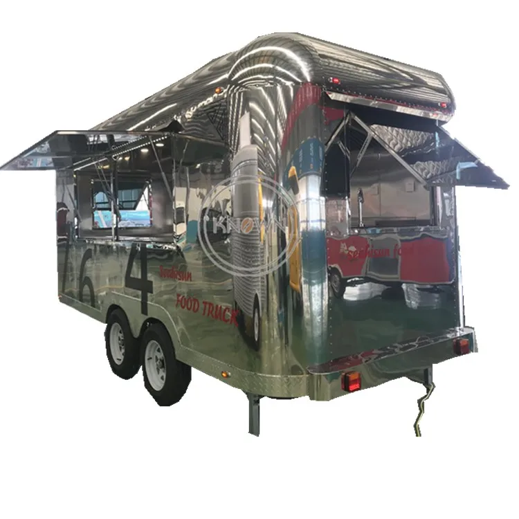 

Stainless steel mobile food cart trailer food truck