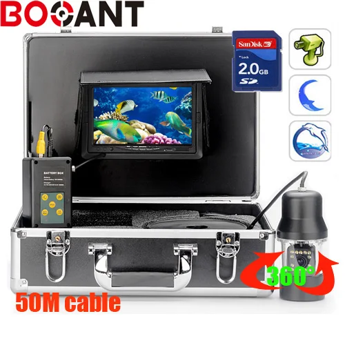 

20m-50m Remote Control SONY CCD Underwater Fish video Camera with 7 Inch LCD moniot box 20m 360 degree rotation fishing camera