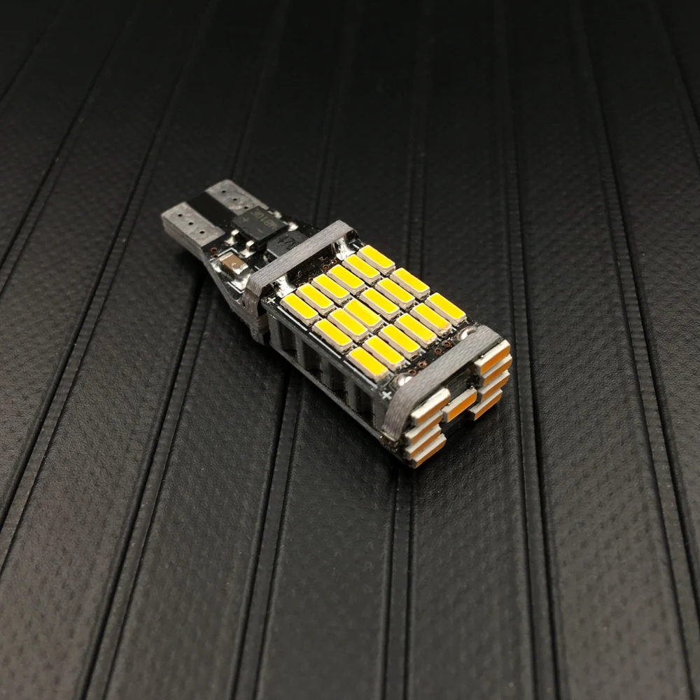 Светодиодные лампы задсветильник хода T15 W16W 920 921 912 Canbus 4014 45SMD 1 шт.|Сигнальная