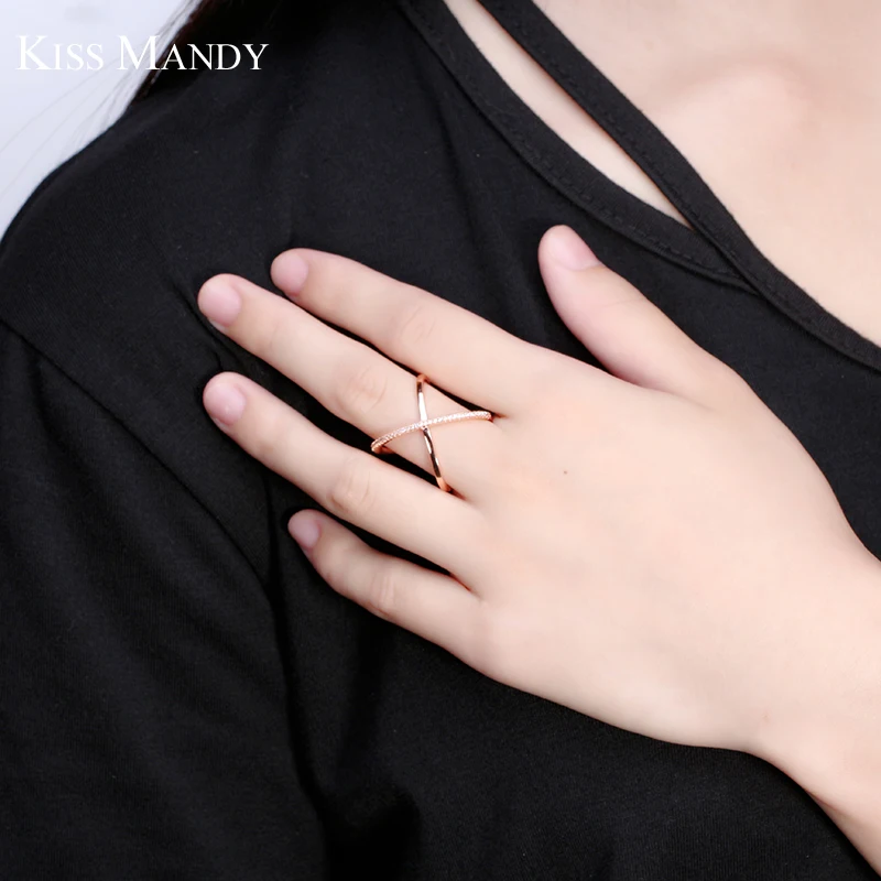 Кольца с перекрестными вставками класса AAA цирконом|ring filled|fashion ringsring fashion |