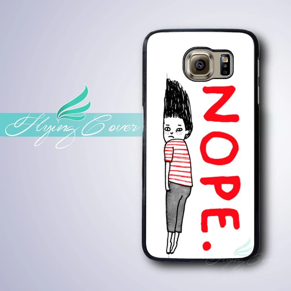 Coque font b Tumblr b font Nope Illustration Phone Cases for Samsung Galaxy S3 S4 S5