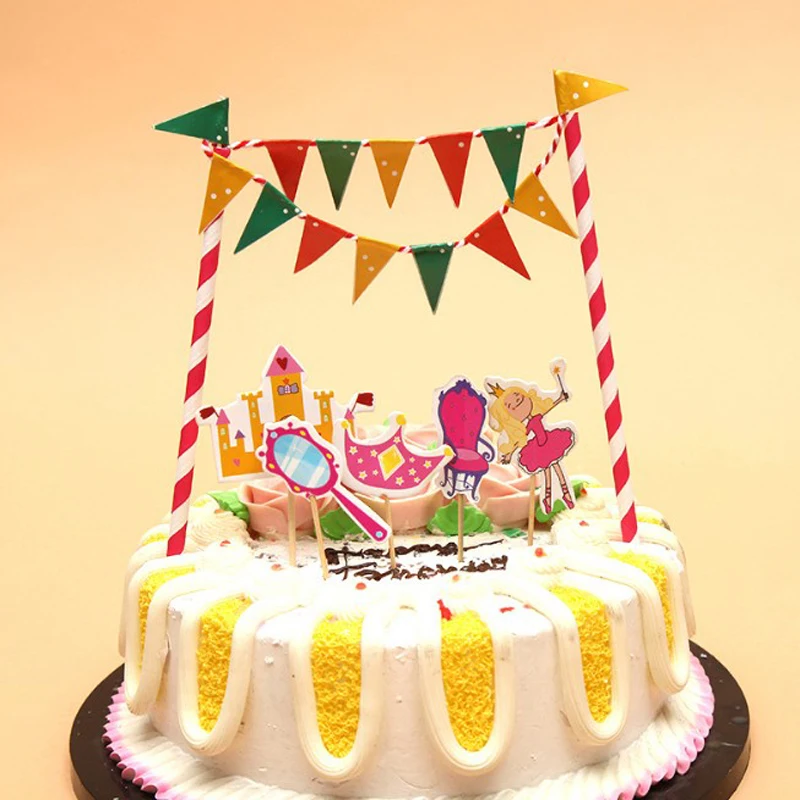 

1 Set Kawaii Princess Birthday Cake Topper Birthday Party Decorations Kids Birthday Party Supplies Baby Shower Girl