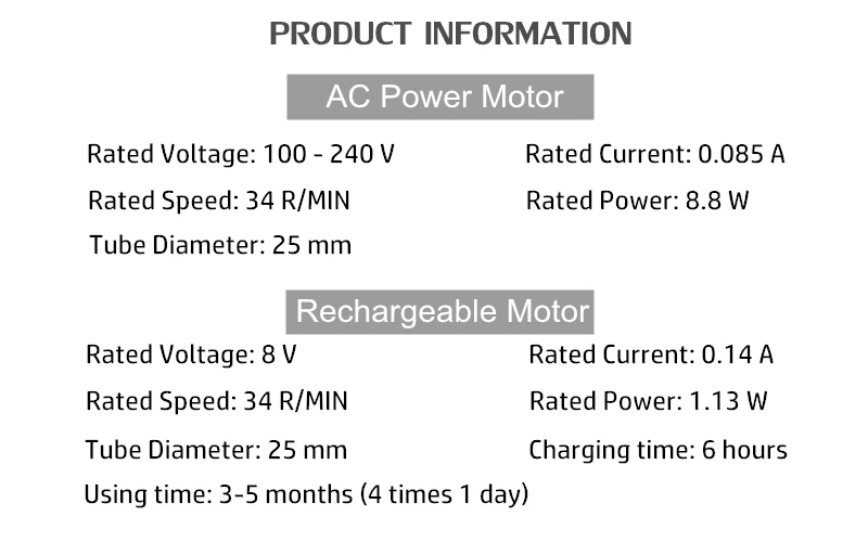2 motors details