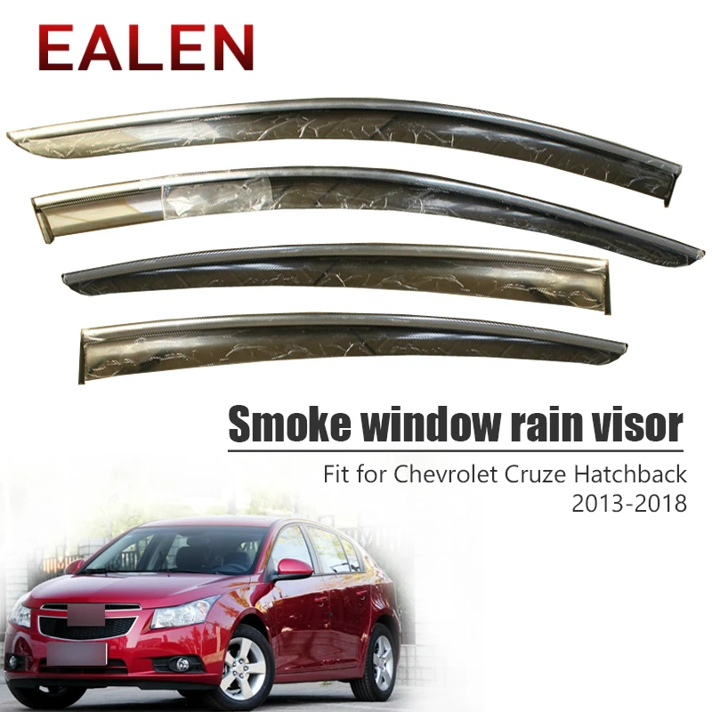 

EALEN For Chevrolet Cruze Hatchback 2013 2014 2015 2016 2017 2018 Vent Sun Guard Accessories 4Pcs/1Set Smoke Window Rain Visor