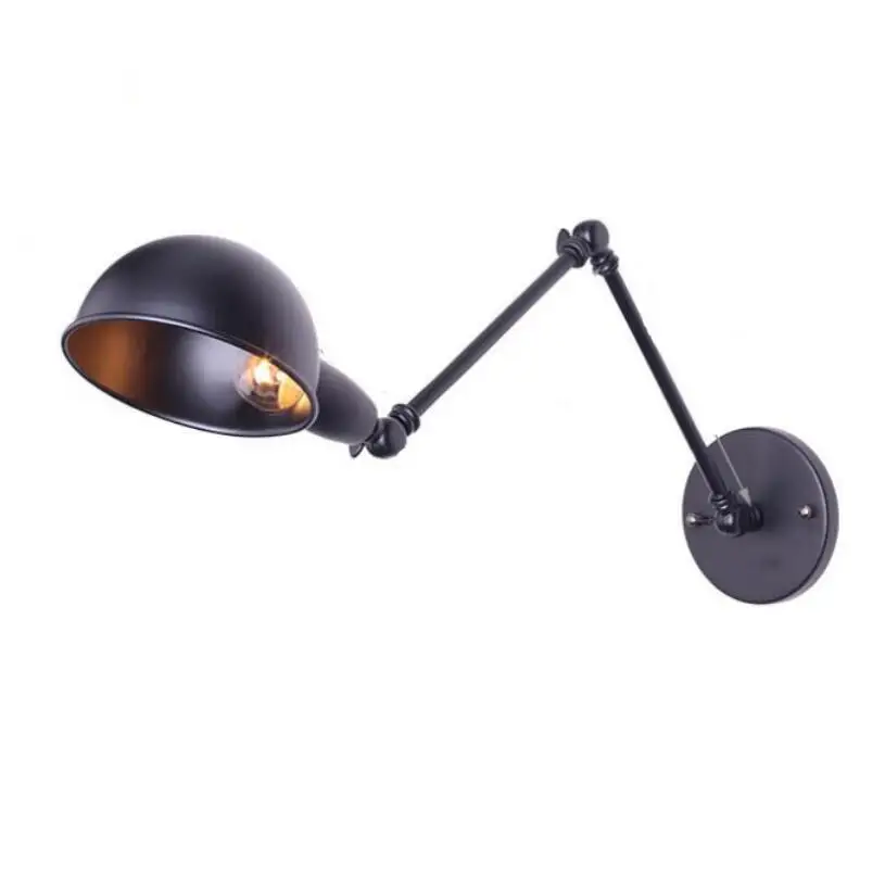Fashion retro black Wall lamps living room bedroom decoration art wall lights E27 bulb led lamps
