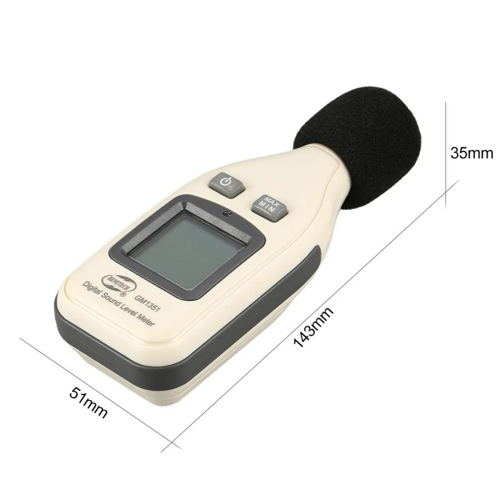 BENETECH GM1351 30 130dB цифровой измеритель уровня звука Шум громкости мониторинга Тесты