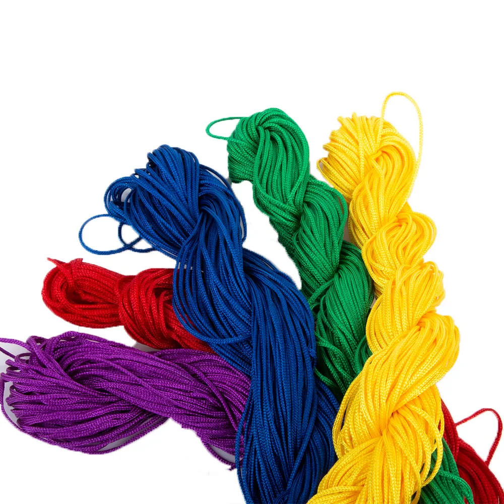 

1 mm Diameter Polyester Cord Thread Braid String for Handicraft Red Purple Chinese Knot Wire Handmade Accessories