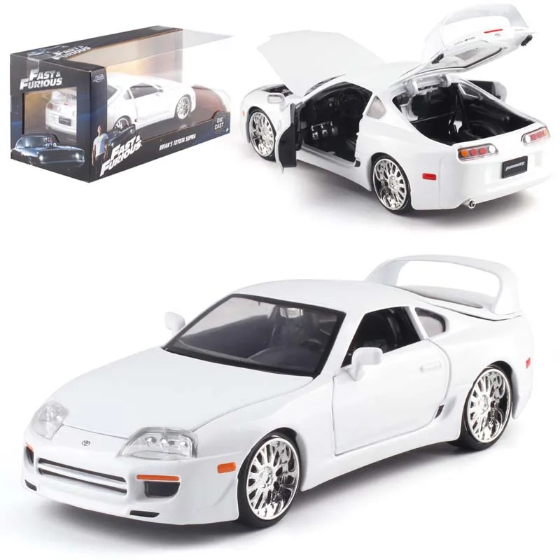 

1:24 Brian's Supra White 1995 Diecast Model Cars Toy Alloy Metal Collection Birthday Gifts Toys Car for children adults