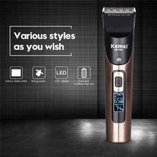 Professional Hair Clipper Adjustable Motor Speed Hair Trimmers Fine Tuning Rechargeable Hair Cutting Machine 2500mAh battery S50
