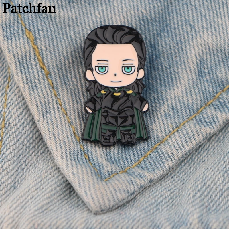 Patchfan Тор Локи мультфильм цинка значки в виде галстука рюкзак одежда броши для мужчин и женщин украшение на шляпку для значков медалей A2252