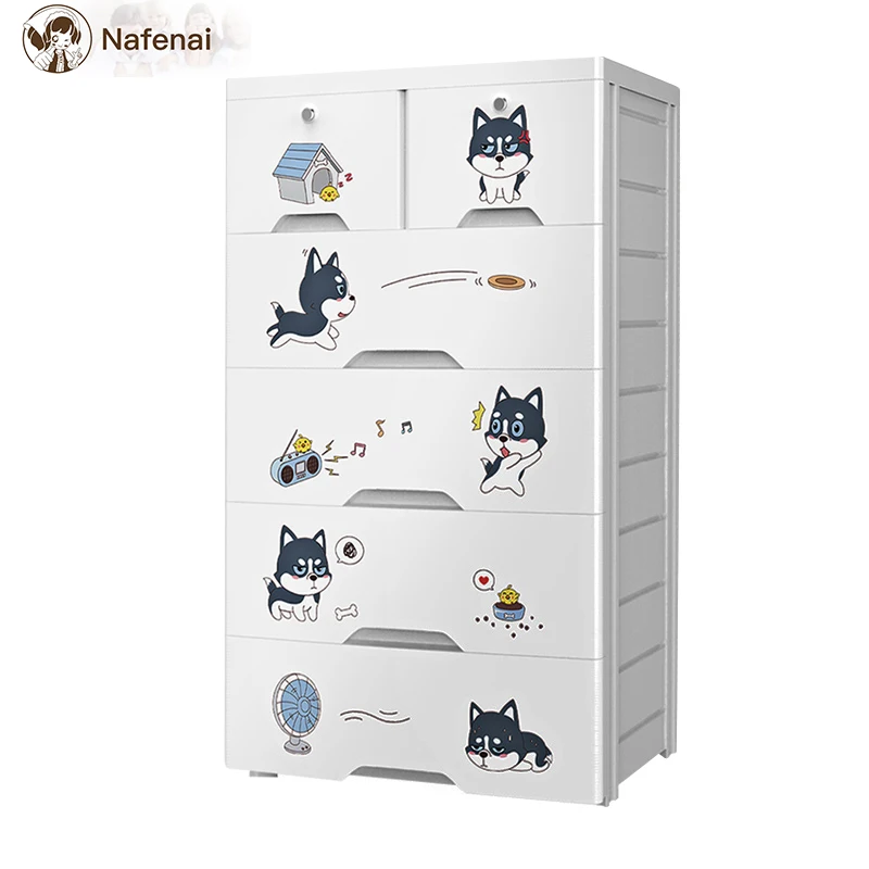 

Lovely storage box, Plastic clothes storage box and box for toys Mobile Storage Cabinet for Clothes Toys or Books Snacks drawer