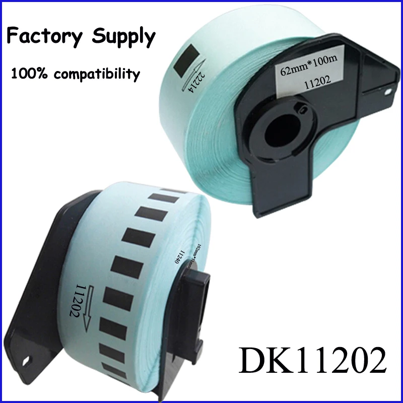 5X DK11202 Shipping Labels Compatible With Brother P-Touch QL-500 QL-570 QL-700 QL-720NW QL-800 QL-810W QL-820NWB QL-1100 QL-1110NWB 62 Mm X 100 Mm Pack Of 300 | Thermal Paper With Plastic Holder - View #5