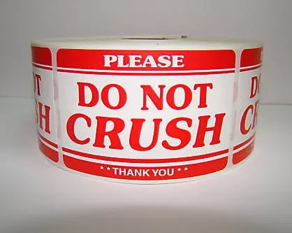 

2000pcs/lot 76x51mm PLEASE DO NOT CRUSH THANK YOU adhesive sticker/Shipping Label,Item No.DN16