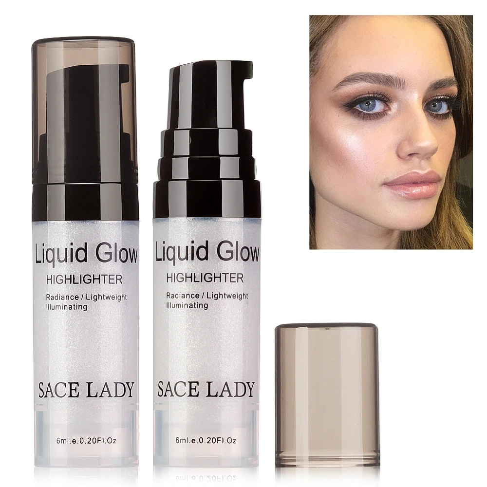 SACE LADY Face Makeup Highlighter Liquid Gold iluminador maquiage Glow