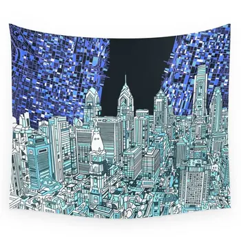 

Philadelphia City Skyline Wall Tapestry Wedding Party Gift Bedspread Beach Towel Yoga Picnic Mat