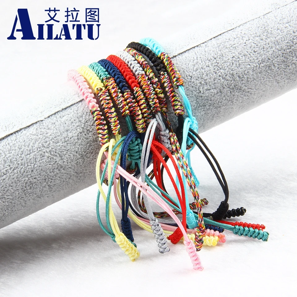 Ailatu оптовая продажа 10 шт./лот многоцветные браслеты Tibet Goodluck хороший подарок для