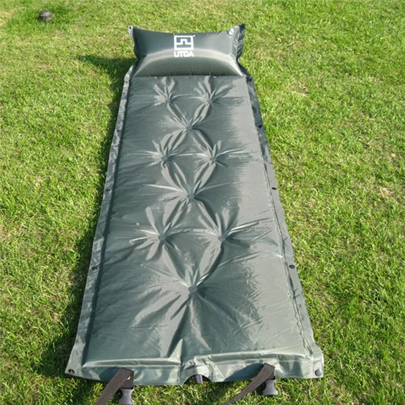 في الهواء الطلق سرير قابل للنفخ التخييم حصيرة سميكة وسادة النوم التلقائي تضخيم مع المرفقة وسادة رطوبة وسادة #2p04 في الهواء الطلق سرير قابل للنفخ التخييم حصيرة سميكة وسادة النوم التلقائي تضخيم مع المرفقة وسادة رطوبة وسادة #2p04